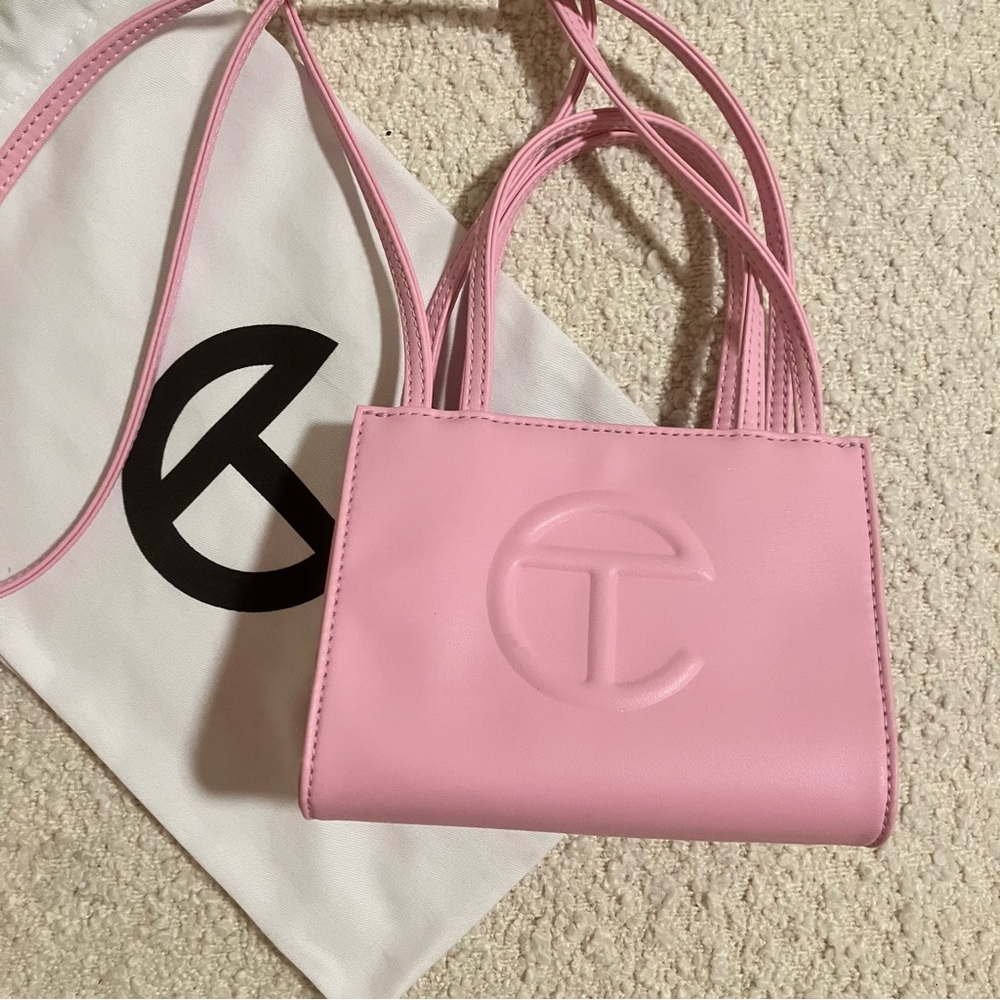 Telfar small shopping bag bubblegum pink